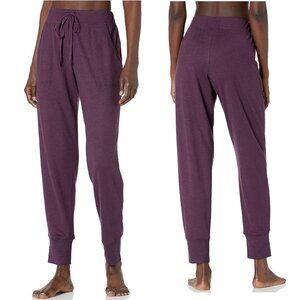 Women's N Natori Sweater Knit Jersey Sleep Lounge Pant, Deep Plum Size Med NWT
